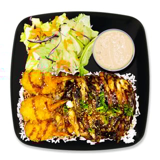 Chicken & Fried Shrimp Teriyaki Plate